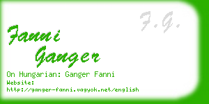 fanni ganger business card